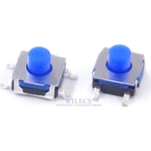 10 pcs IP67 Waterproof Tact Switch 6.2x6.2 mm Soft Feeling Silicone SMT Surface Mount PCB SPST-NO Washable Tact Switch Momentary