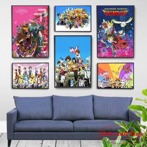 Japan Anime Digimon Adventure Tri Comic Posters And Prints Canvas Painting Wall Pictures For Living Room Nordic Home Decoration