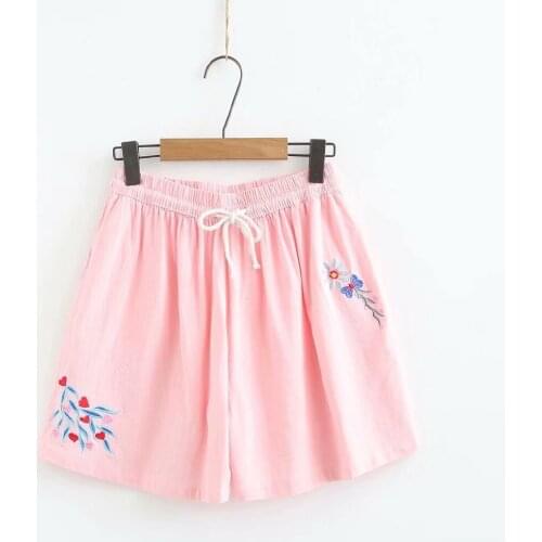 Plus Size Women Shorts Cotton Hot Mid-waist Shorts Female Summer Loose Wear