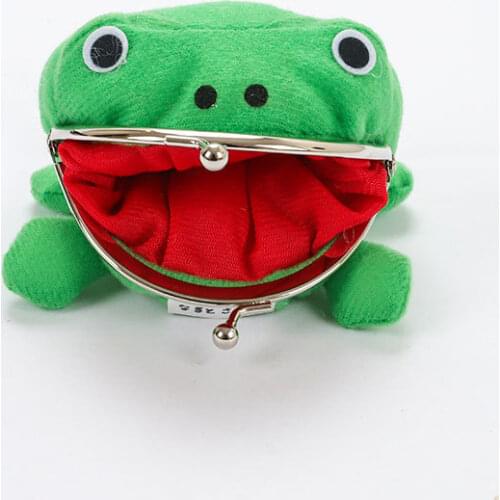 1PCS Anime Cartoon Frog Coin Purses Manga Flannel Wallet Pouch Cheap Cute Purse Coin Holder Kids Gift Party Cosplay Props