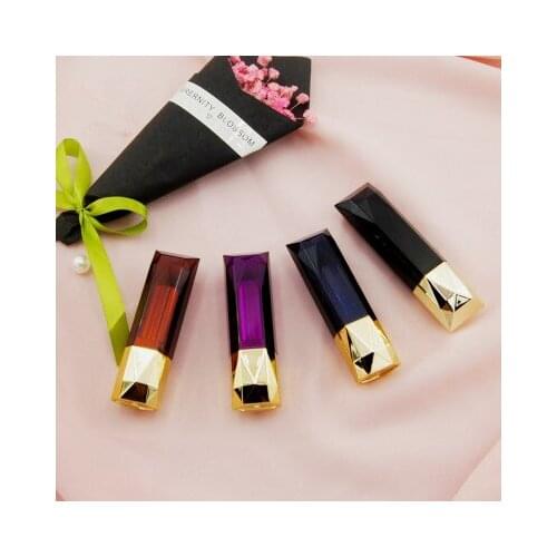 10/20pcs 4 Color Diamond Golden Lipstick Lip Balm Tube Empty High Quality Plastic Lip Rough Pipe Lipstick Gloss Container