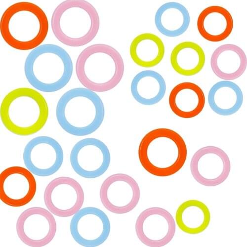 100Pcs Hand Woven Yarn Marking ring Portable Sewing Knitting Accessories Sweater Marking Buckle Plastic Colorful DIY Hook ring