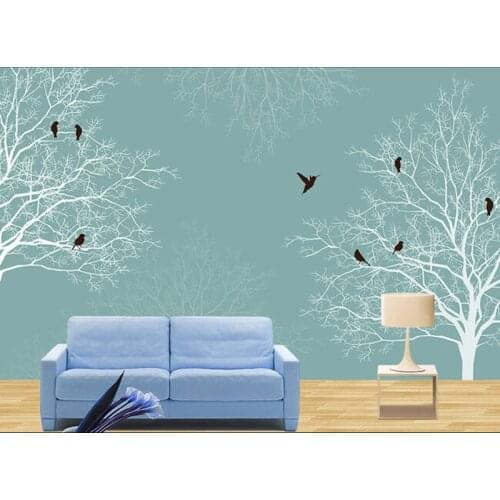 Custom 3D murals,the birds in the forest contracted papel de parede,hotel coffee shop living room sofa TV wall bedroom wallpaper