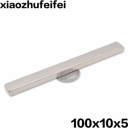 5PCS Square Block 100x10x5 Magnet 100mm x 10mm x 5mm Rare Earth N35 Neodymium 100*10*5 free shipping