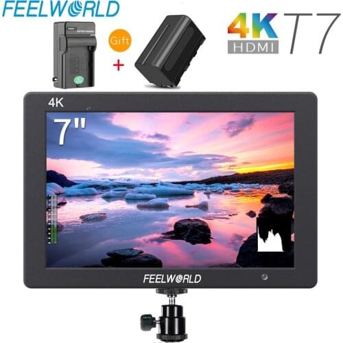 Feelworld T7 7 Inch IPS 1920x1200 HDMI On Camera Field Monitor Support 4K Input Output Video Monitor + NP750 Battery + Charger