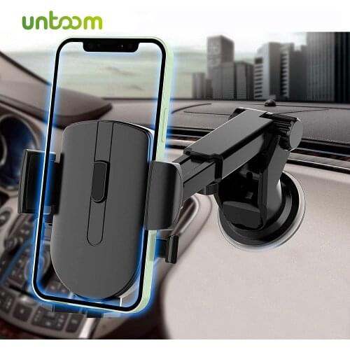 Untoom Windshield Car Phone Holder Suction Cup Adjustable Universal Holder Stand in Car GPS Mount for iPhone 12 Pro Max Samsung