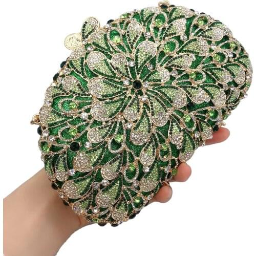 Bee In Fly Women Pink/Green/Silver/ Crystal Diamond Evening Bag Clutch Wallets Handbags WomenS Wedding Zero Wallet
