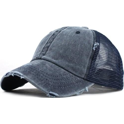 Holes Baseball Cap For Men Women Outdoor Sunscreen Denim Hats For Adults Fashion Hip Hop Caps Trucker Snapback Hat Casquette