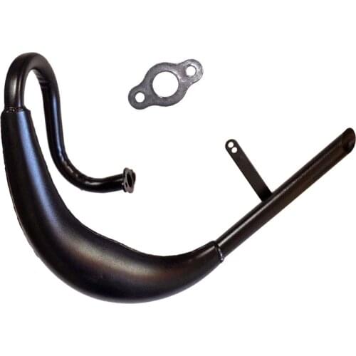 Fatty Belly Pipe Exhaust Muffler Black Fit For 50cc 80cc Bike Gas Engine Motor Parts Reduce Exhaust Noise Safely Effectively