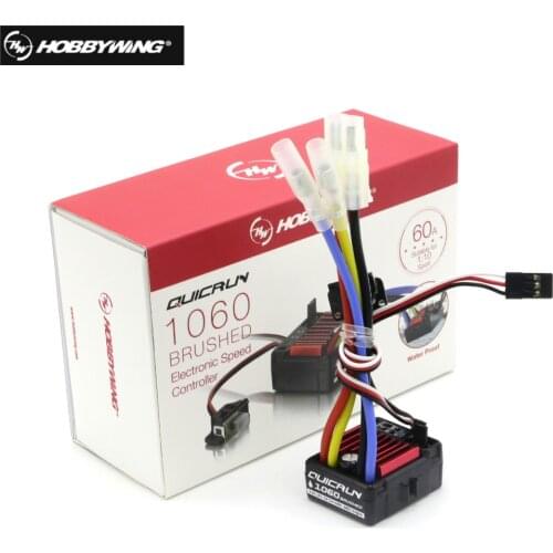 HobbyWing QuicRun Brushed 1060 60A Electronic Speed Controller ESC 1060 With Switch Mode BEC For 1:10 RC Car