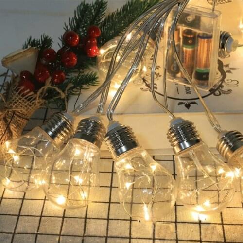 LDE ball bulb copper wire light string fairy curtain Christmas wedding party light room decoration battery-powered lights string