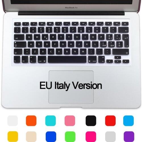 Italian Italy Silicone Euro EU Keyboard cover for Apple macbook Air Pro Retina 13 15 17 for mac book laptop Skin