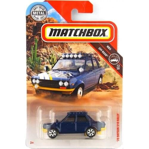 2019 Matchbox Car 1:64 Sports Car 70 DATSUN 510 RALLY Metal Material Body Race Car Collection Alloy Car Gift