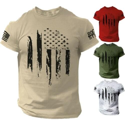 Men Short Sleeve T Shirts Customized Products Harajuku Graphic T Shirts Boxing T Shirt Men Clothing Independence Day Style