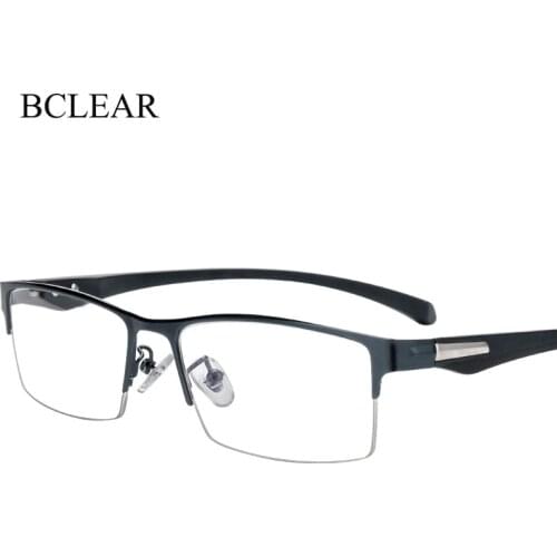 Men Titanium Alloy Eyeglasses Frame for Male Eyewear Flexible Temples Legs IP Electroplating Alloy Material Full Rim Half Rim