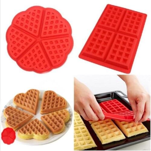 1Pc Creative Non-stick Food Grade Silicone Waffle Mold Kitchen Bakeware Cake Mould Makers For Roaster Cake Decorating Tools