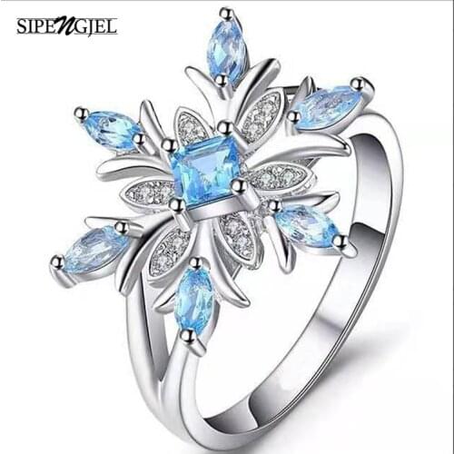 SIPENG JEL Rings With Cubic Zirkonia For Women