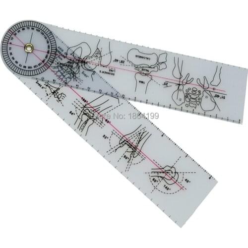 Spinal goniometer distal radioulnar joint ruler medical ruler Angle protractor Bone measurements feet, 5pcs/lot