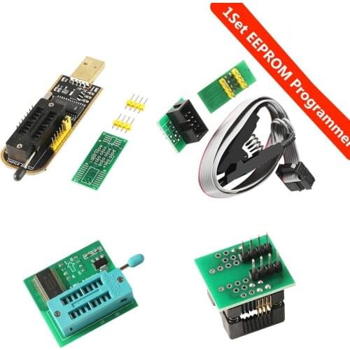 SOIC8 SOP8 Test Clip + CH341A 24 25 Series EEPROM Flash BIOS USB +1.8V Adapter + Soic8 Adapter + Soic8 Adapter Programmer Module