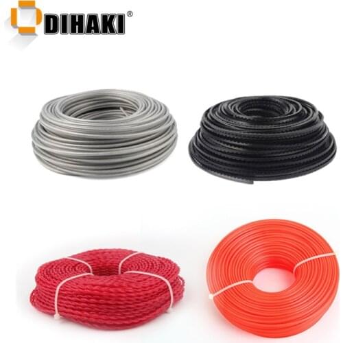 3mm Nylon/Steel Wire Grass Trimmer Wire Mowing Trimmer Rope Brush Cutter Head Strimmer Line Mowing Wire Lawn Mower Accessory