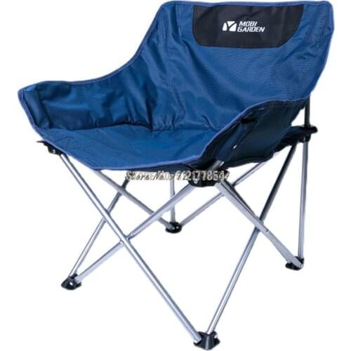 Outdoor Folding Chair Portable Ultra Light Fishing Chair Travel Picnic Moon Chair Maza Backrest Stool