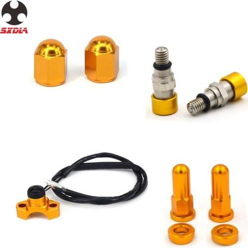 Universal Motorcycle CNC Engine Stop Switch Lock Nuts Bolts Spacer Cap Bleeder Relief Valve For Suzuki RM RMZ 125 250 450 DRZ
