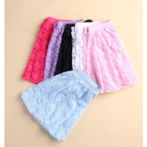 Kids Girls Dance Skirt Girls Clothing Latin Dance Practice Skirt Concise Soft Lace Dancewear Practicing Skirt Baby Girls Clothes