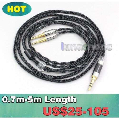 2.5mm 3.5mm XLR Balanced 8 Core OCC Silver Mixed Headphone Cable For Oppo PM-1 PM-2 Planar Magnetic LN006456