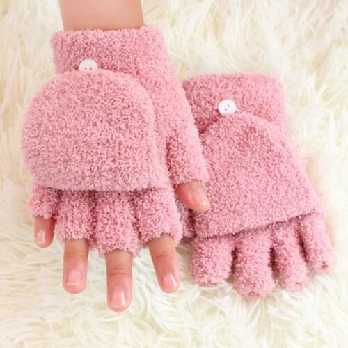 2021 Trendy Winter Gloves Women Girls Hand Wrist Warm Winter Ladies Fingerless Gloves Mitten Ladies half finger gloves winter