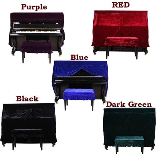 5 Color A Set Simplicity Front can open upright piano cover and stool cover