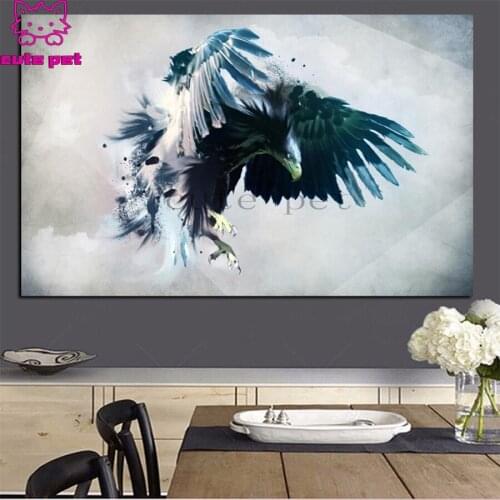5d diamond painting Modern Abstract Watercolor Brid Eagle Landscape，diy full square drill diamond embroidery round diamond