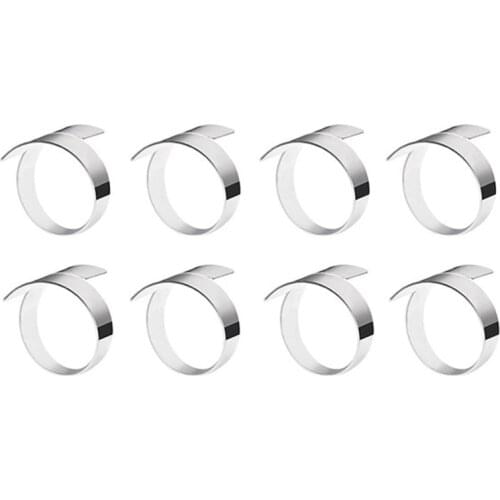 8 Pcs Napkin Rings Handcraft Dinner Table Napkin Holders Alloy Napkin Rings for Wedding Party Napkin Rings Banquet Festival Deco
