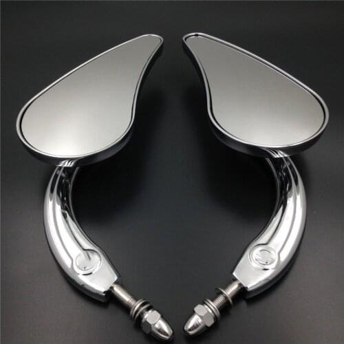 Afetermarket free shipping motorcycle mirror Flame Side motorcycle Mirrors for 1984-2014 universal to most Harley bike CHROMED