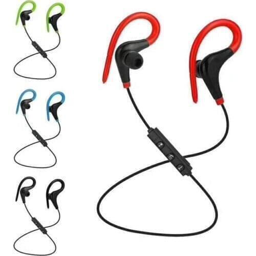 Wireless Sport Stereo Bluetooth Headset Earphone Headphone Handfree In-Ear w/ Ear Hook Noise Canceling For Smart Phone Apple