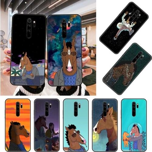 Phone Case For Xiaomi Redmi Note 8 8T 7 7A 9 9A 9S 8A 4 5 6 Pro Black Cover Waterproof Trend Hoesjes Luxury Bumper Tpu Horseman