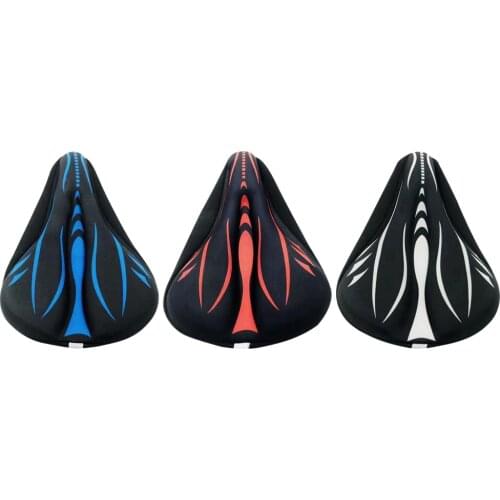Gel Bike Seat Cover Soft Memory Foam Padded Bicycle Saddle Cushion with Reflective Strip Cycling Accessories Men Women