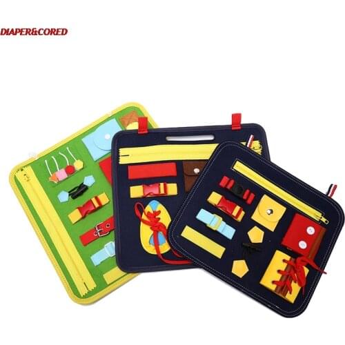 Kids Busy Board Buckle 1-5 Years Old Zip Button Lace Up Tool Toy Montessori Early Education Dress Aids Preschool Toys For Kids