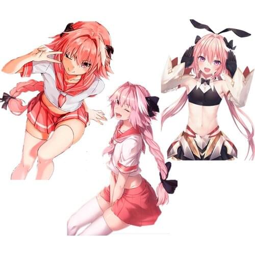 Fuzhen Boutique Decals Exterior Accessories Astolfo Japanese Anime Girl Bike Car Body Sticker Vinyl Pvc Decorative