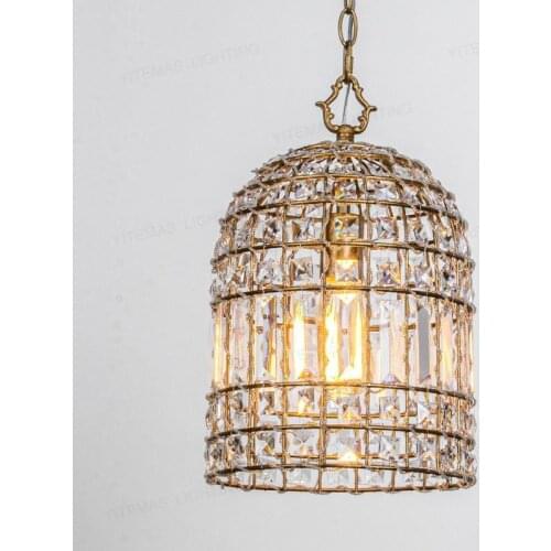 Crystal chandelier french lighting 1 lightf kitchen living room ceiling chandelier dining bedroom retro bronze suspension lights