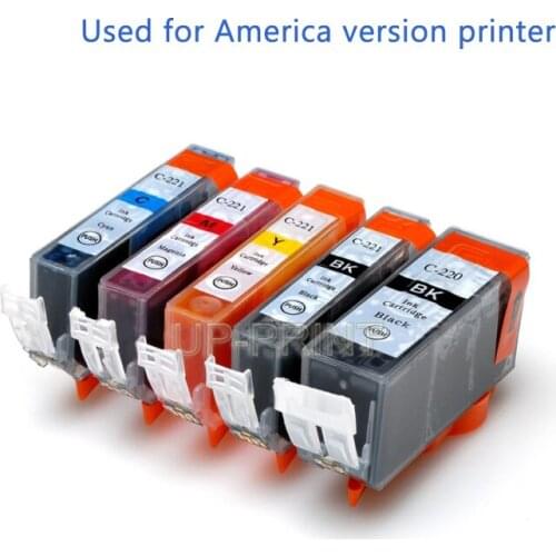 UP 10PCS/5Colors Ink Cartridge PGI220 CLI221 Compatible for Canon Pixma IP3600 IP3680 MP540 MP545 MP620 MP630 MP638 MP980 MX868