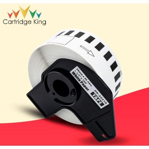 Cartridge King 1PK DK-22210 for Brother Labels Thermal Paper Tape QL-500 QL-570VM QL-650TD QL-700 QL Label Printer 29mm*30.48m