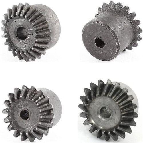 21 22 24 25 26 Teeth 1:1 Ratio 12.56mm Pitch 4 Module 4M 90 Degree 45# Steel Motor Tapered Wheel Pinion Pilot Bore Bevel Gear