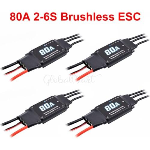 80A 2-6S Brushless ESC Speed controller with 5V 5A BEC for RC FPV Airplane Helicopter Parts
