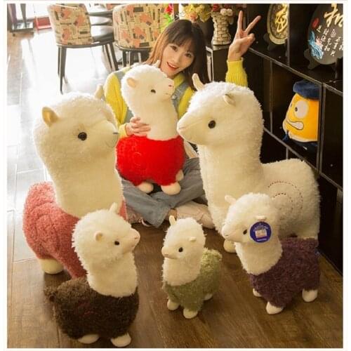 Hot selling lovely alpacas plush toys cute alpacas dolls sleeping pillow Birthday present Childrens day gift