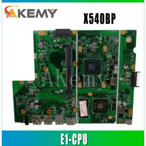 Akemy For ASUS X540BP X540B Laotop Mainboard X540BP Motherboard with E1/E2 -CPU