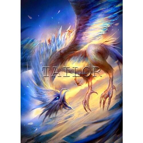 Full square mosaic cuadros 5d diamond painting kit set complet embroidery Cross stitch dirll drawing Phoenix animal tools art 10