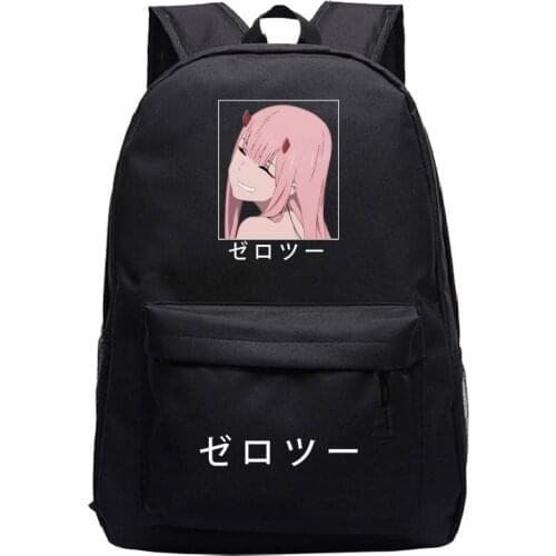 New Anime Zero Two Darling In The Franxx Kawaii Men Womens Schoolbag Travel Sport Outdoor Backpack for Boy Girl Teenage Bookbag