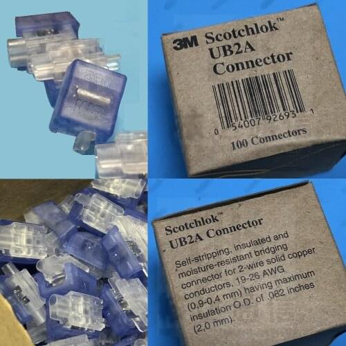 Original authentic 3M Scotchlok UB2A connector K4 terminal bridge terminal Scotchlok Connector x1 box Lot sale