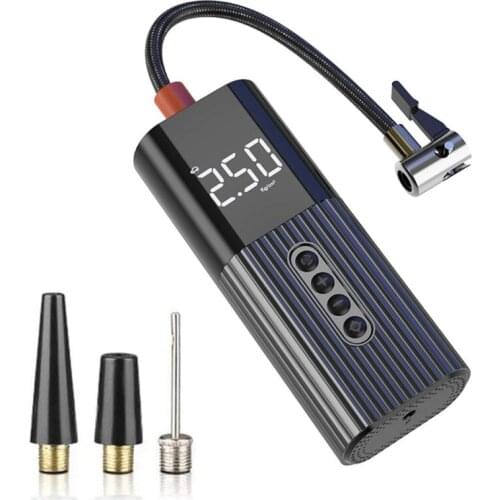 N84F Tire Inflator Portable Air Compressor for Car with Digital Pressure Gauge LED Light Mini Rechargeable Electric Air Pump