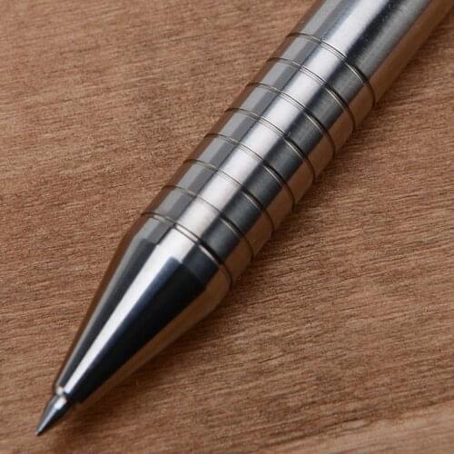 Solid Titanium Alloy Gel Ink Pen Vintage Bolt Action Writing Tool Stationeries